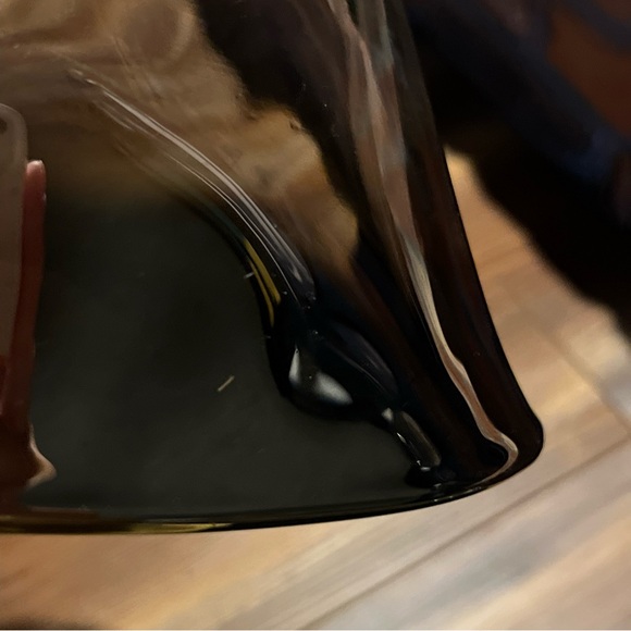 Vintage Bowl Mid Century Silver Fade Glass Triangle Dessert Salad Snacks 9” - Picture 8 of 10